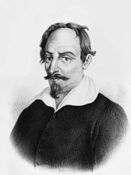 Portrait of Alessandro Tassoni (1565-1635), Italian poet and writer, engraving