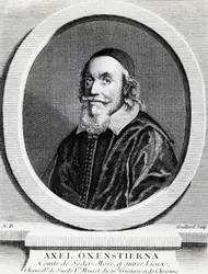 Portrait of Axel Oxenstierna Gustafsson (1583-1654), Chancellor of the Kingdom of Sweden, engraving