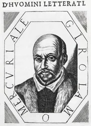 Portrait of Girolamo Mercuriale (1530-1606), Italian physician and philosopher, ink drawing
