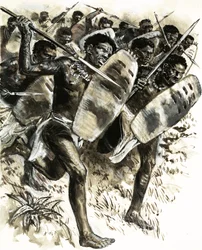 Abyssinian Tribesmen Attack the Fort at Gura in 1875