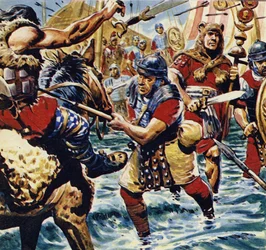 Fired Up by the Bravery of the Standard-Bearer, the Other Roman Legions Gained Courage
