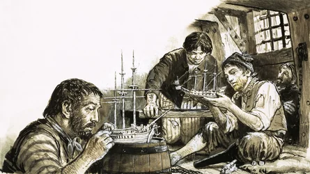French prisoners-of-war of the Napoleonic Wars making model ships