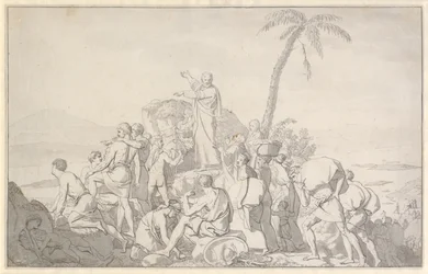Moses Divides the Waters and Pharaoh