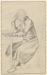Seated Man at a Table