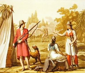 A group of men and women from the Antilles