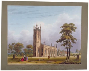 South-West View of St Nicholas Church, Tooting, London
