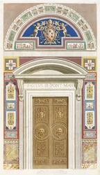 Doorway to the Raphael Loggia at the Vatican, 1772