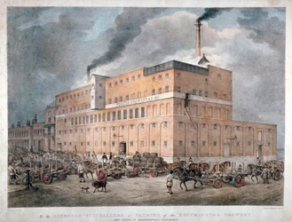 Westminster Ale and Porter Brewery on Horseferry Road, London, c1840