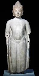 Buddha in the post-Bayon style, from Preah Khan in Cambodia, late 13th - 14th century