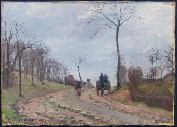 Carriage on a Country Road, Winter, Outskirts of Louveciennes