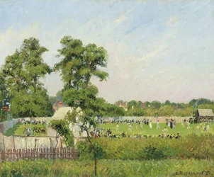 Cricket Match at Bedford Park, London, 1897