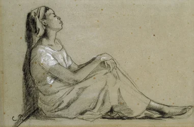 Young Black Woman Sitting
