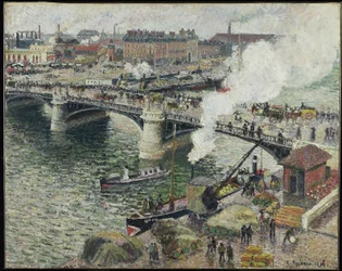 Pont Boieldieu in Rouen, Damp Weather