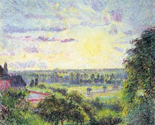 Sunset at Eragny, 1891