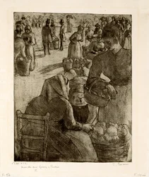The Vegetable Market at Pontoise, 1891