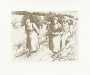 Women carrying bundles of branches