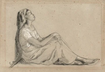 Young Black Woman Sitting