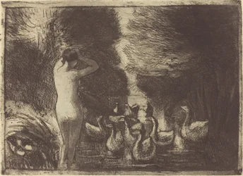 Bathers with Geese