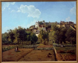 Hermitage in Pontoise. Painting by Camille Pissarro (1830-1903)