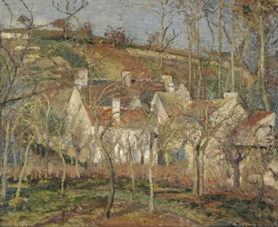 The Red Roofs, Village Corner, Winter Effect