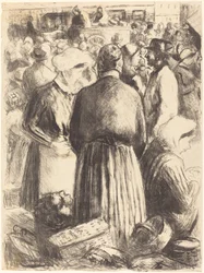 Market at Pontoise, c. 1895