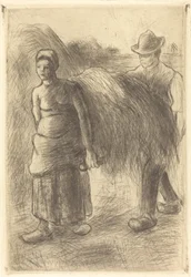 Peasants Carrying Hay, 1900