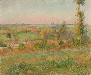 The Hills of Thierceville Seen from the Country Lane, Vicinity of Eragny (1884)