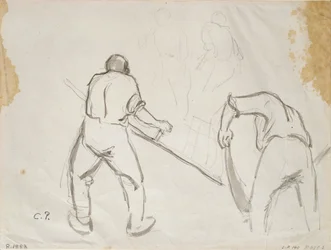 Three Studies of a Male Harvester, c1870s