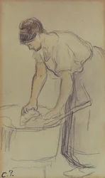 Woman Washing Laundry
