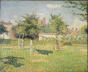 Woman in a Meadow at Eragny