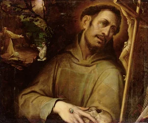 Saint Francis Adoring the Cross with the Stigmatisation of Saint Francis Beyond