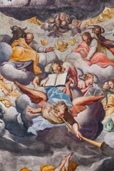 Angels playing music (detail)