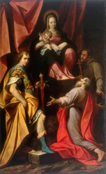 Madonna with Child and Saints Vitale and Jerome, work by Camillo Procaccini, conserved at the Galleria Estense in Modena