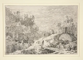 Mountain Landscape with Five Bridges, from the Vedute (Views)