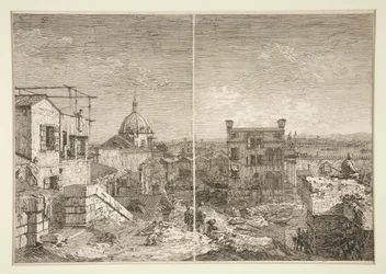 The House with the Inscription and The House with the Perstyle, from the series Vedute (Views)