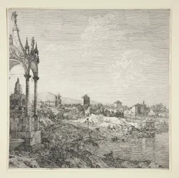 View of a Town with a Bishop