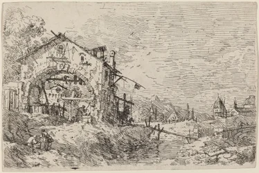 Landscape with a Woman at a Well