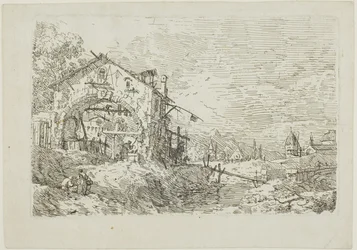 Landscape with a Woman at a Well, from Vedute