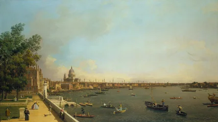 London. The Thames from Somerset House Terrace towards the City