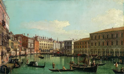 The Grand Canal, Venice, Looking South Toward the Rialto Bridge