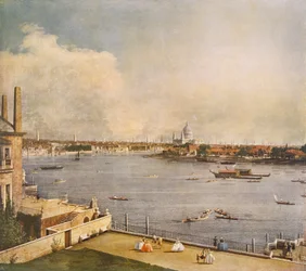 The Thames and the City of London from Richmond House, Whitehall, Westminster, c. 1747