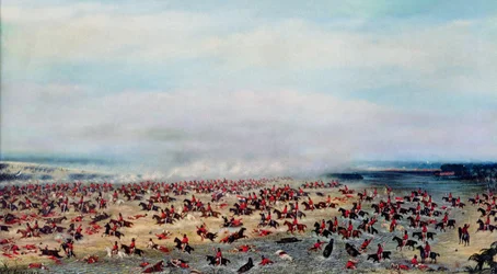 Battle of “Tuyutí”, from the paintings depicting the Triple Alliance War