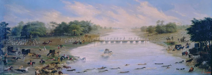 Crossing the Riachuelo River, Buenos Aires, Argentina