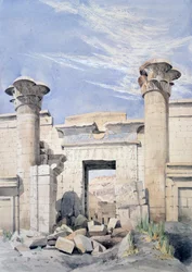 Entrance to the Temple of Ramses III, c1850. Ancient Egypt Archaeology
