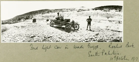 Ford Light Car in Wadi Guzzeh, Rashid Beck, South Palestine, October 1917