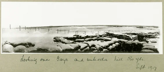 Looking over Gaza and Umbrella Hill, September 1917