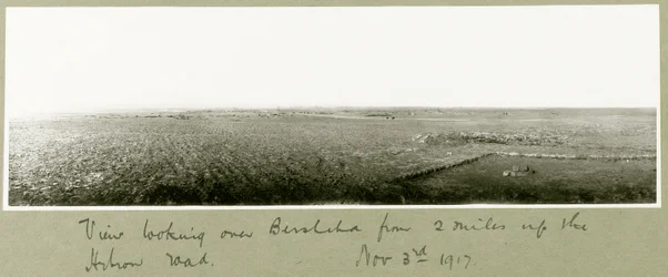 View Looking Over Beersheba from Two Miles Up Hebron Road, 3rd November 1917