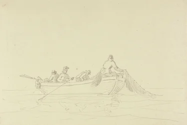 Sketch of Fishermen in a Boat