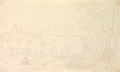 Sketch of Houses Near the Shore, Isle of Wight