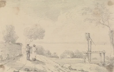 Sketch of a Shore Road near a Platform